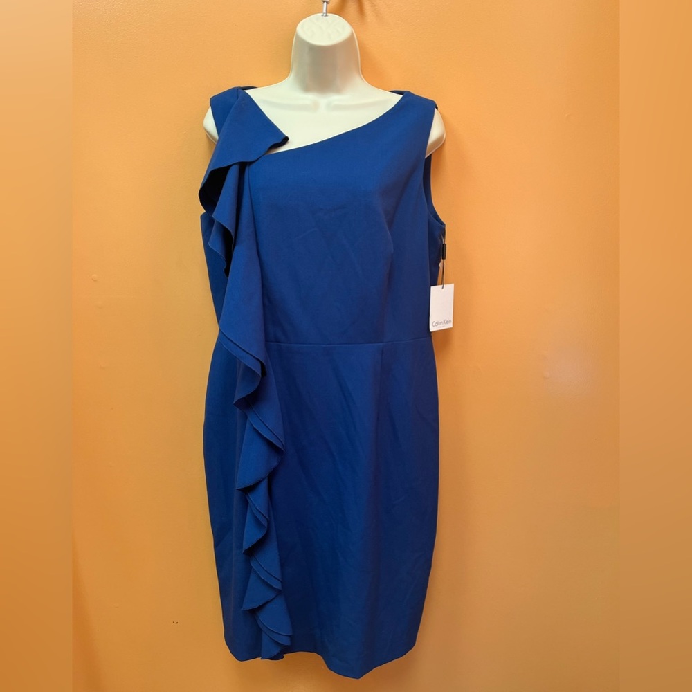 Calvin Klein Blue Midi Dress